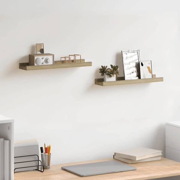 Wandregale Sonoma-Eiche, 40cm, 2er Set