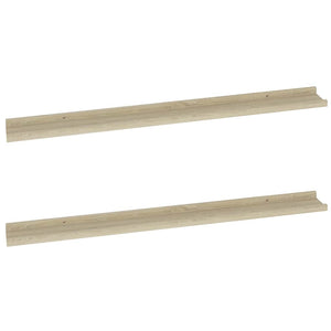 Wandregale 2er Set Sonoma-Eiche 100 cm