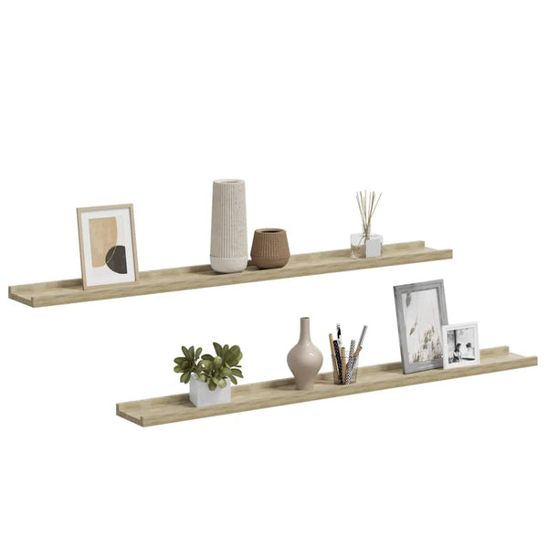 Wandregale 2er Set Sonoma-Eiche 100 cm