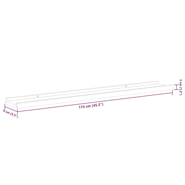 Wandregale Sonoma-Eiche, 2er Set