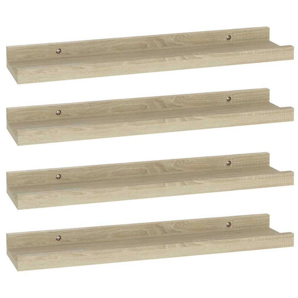 Wandregale Sonoma-Eiche, 4er-Set, 40 cm