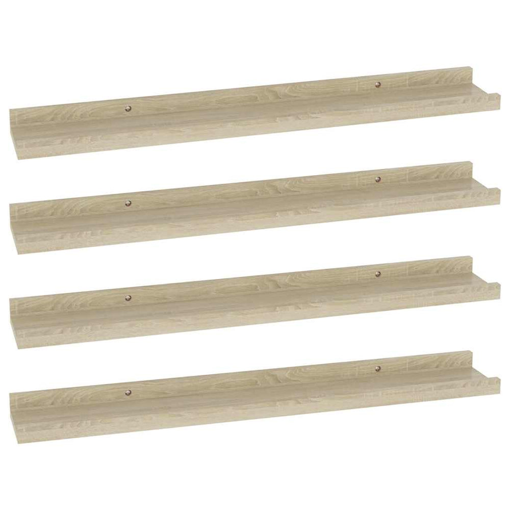 Wandregale Sonoma-Eiche, 4er Set