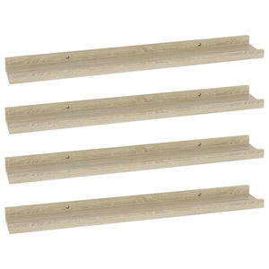 Wandregale Sonoma-Eiche, 4er Set