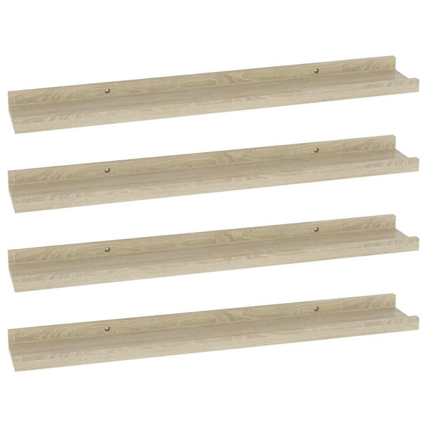 Wandregale Sonoma-Eiche, 4er Set