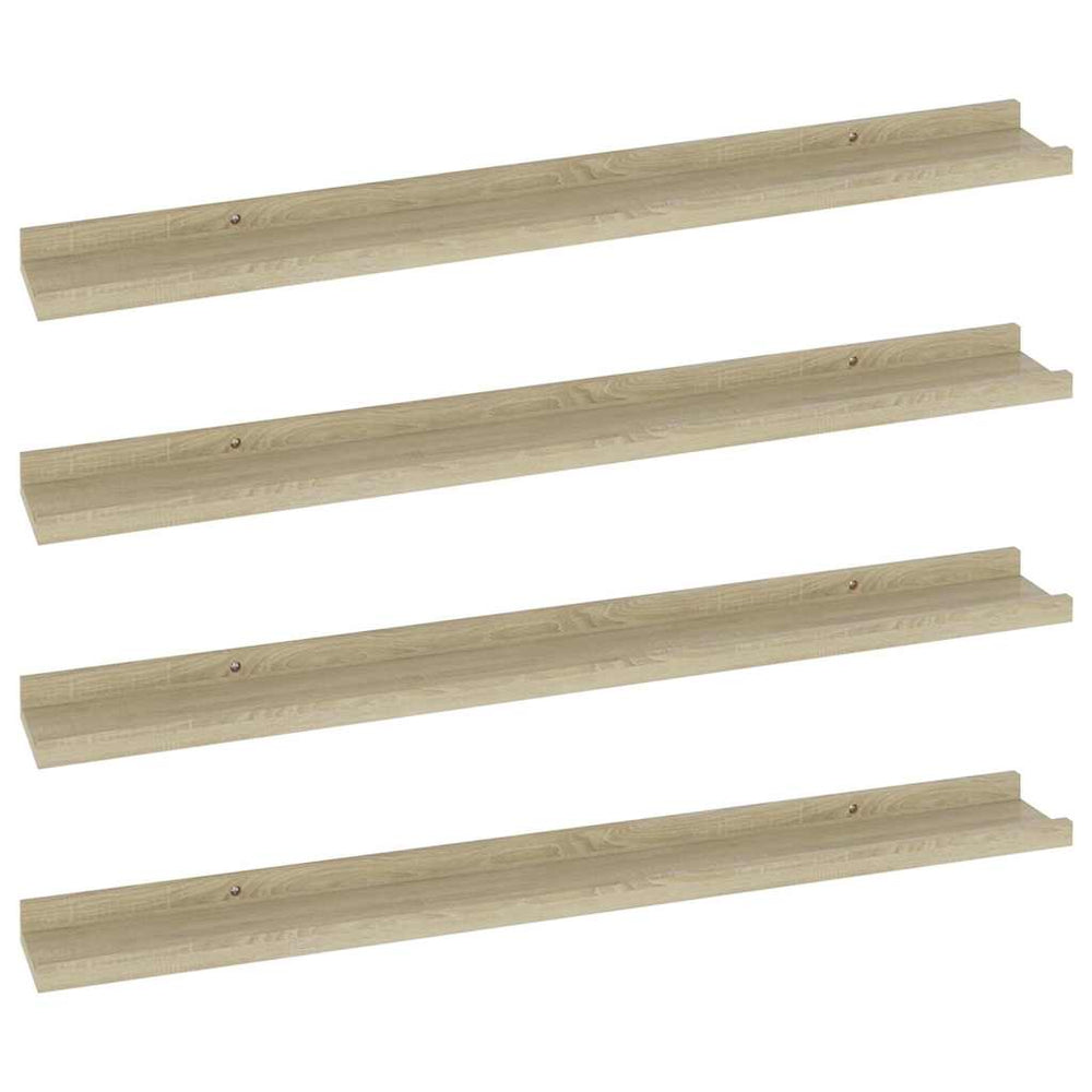 Wandregale 4er Set Sonoma Eiche 80 cm