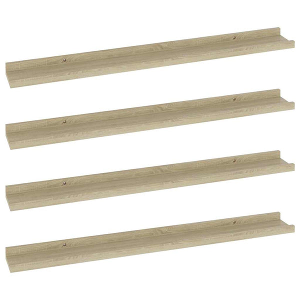 Wandregale 4er Set Sonoma Eiche 80 cm