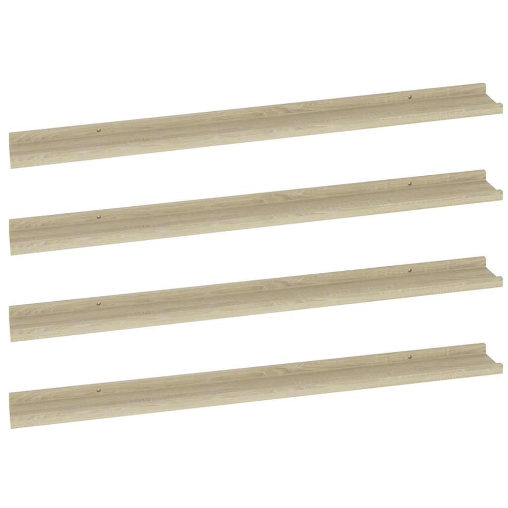 Wandregale Sonoma-Eiche, 4er Set, 100 cm