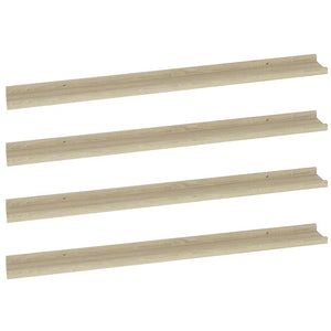 Wandregale Sonoma-Eiche, 4er Set, 100 cm
