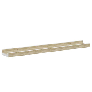 Wandregale, 60 cm, Sonoma-Eiche & Weiß, 2er-Set