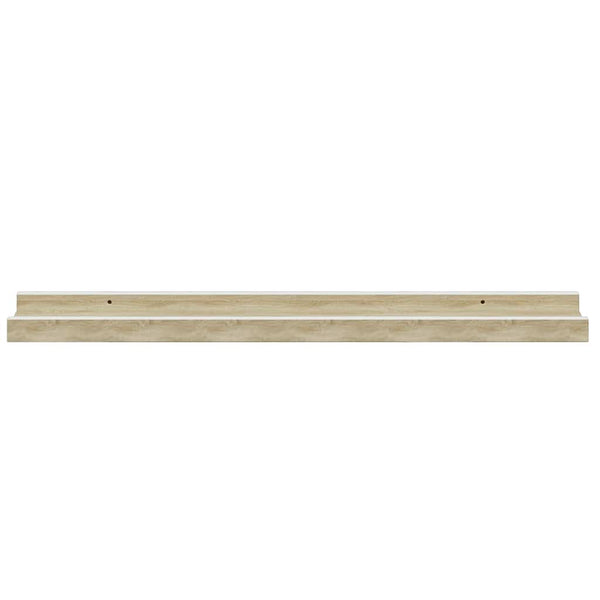 Wandregale, 60 cm, Sonoma-Eiche & Weiß, 2er-Set