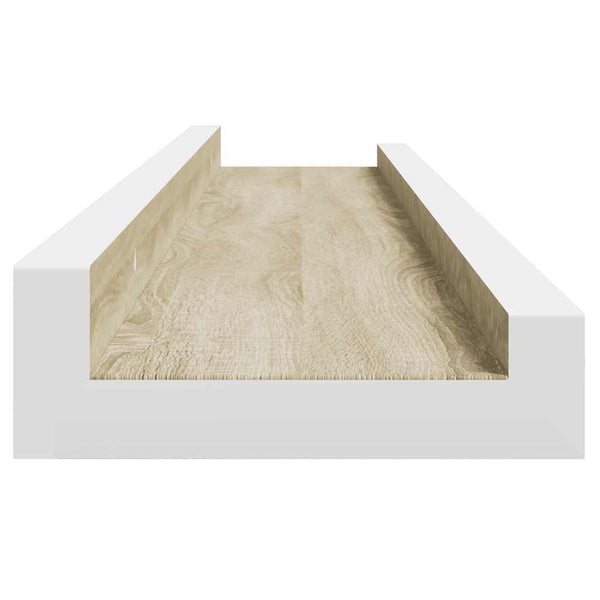 Wandregale, 60 cm, Sonoma-Eiche & Weiß, 2er-Set