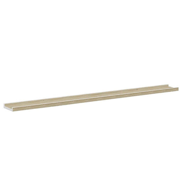 vidaXL Étagères murales 2 pcs Blanc et Chêne Sonoma 115x9x3 cm