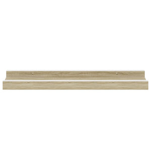 Wandregale 4er Set Weiß Sonoma-Eiche 40cm