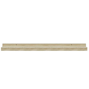 Wandregale 60x9 cm, 4er Set, Weiß & Sonoma-Eiche
