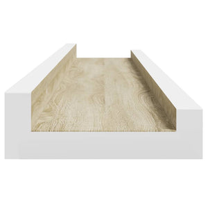 Wandregale 60x9 cm, 4er Set, Weiß & Sonoma-Eiche