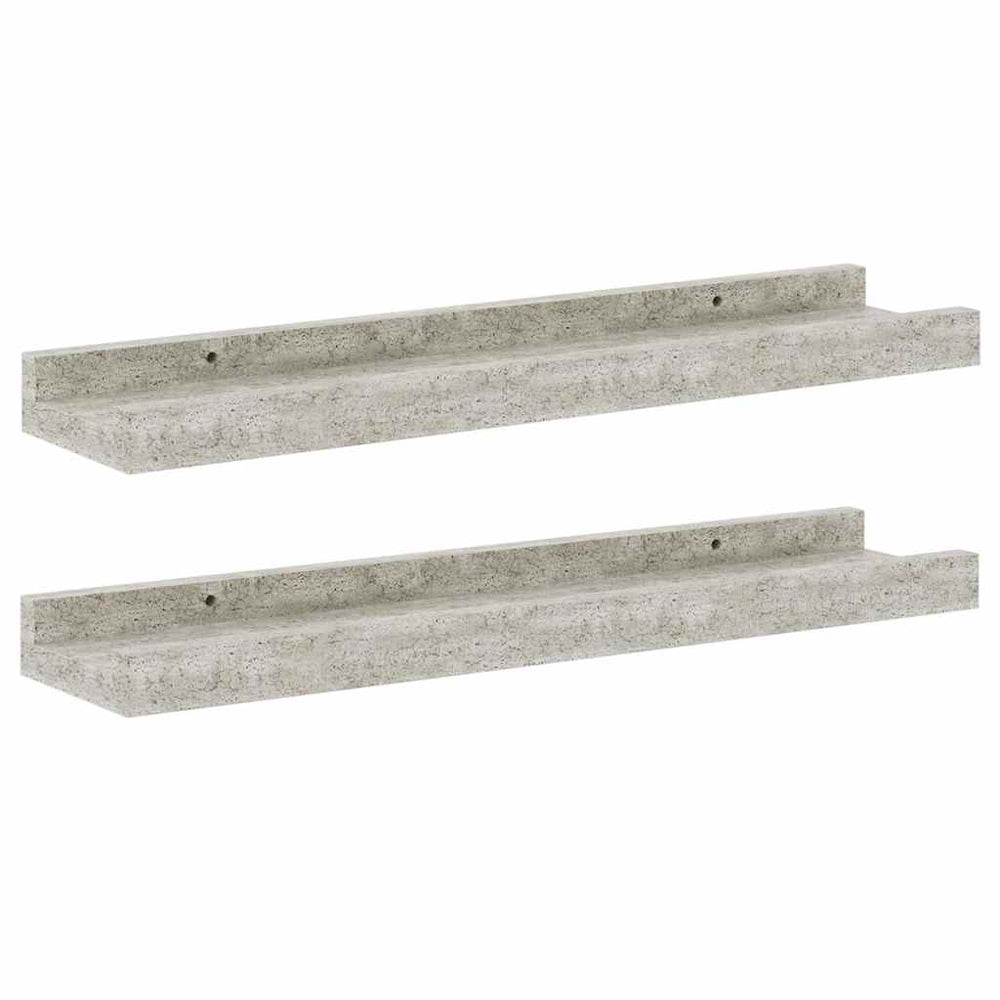 Wandregale 2er Set Betongrau 40cm