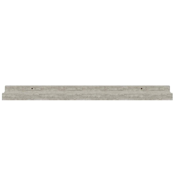 Wandregale Betongrau 60x9x3 cm, 2er-Set