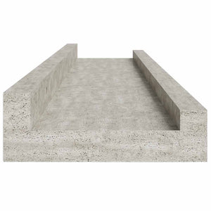 Wandregale Betongrau 60x9x3 cm, 2er-Set
