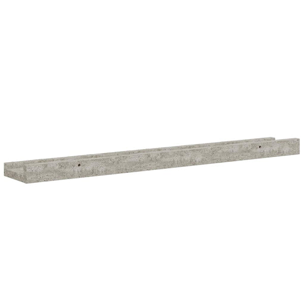 Wandregale Betongrau 60x9x3 cm, 2er-Set
