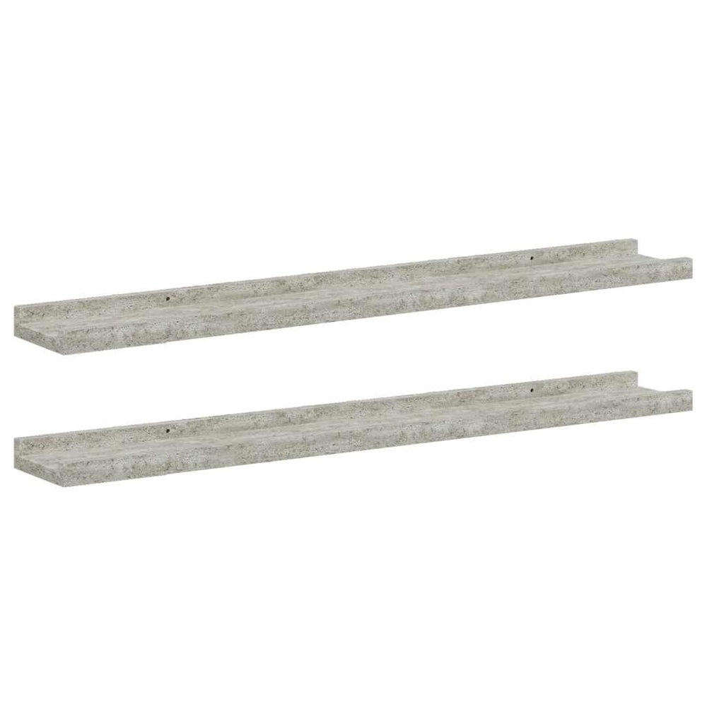 Wandregale 2er Set Betongrau 80cm