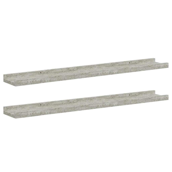 Wandregale 2er Set Betongrau 80cm