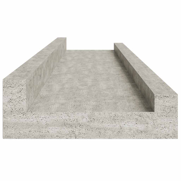 Wandregale 2er Set Betongrau 80cm