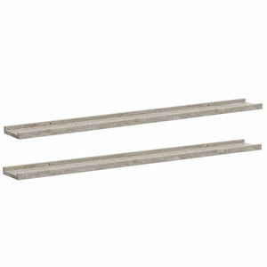 vidaXL Étagères murales 2 pcs. Gris béton 100x9x3 cm