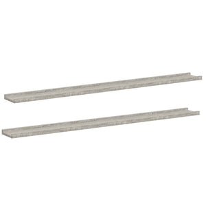 Wandregale, Betongrau, 2er-Set - 115cm