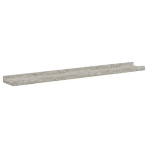Betongraue Wandregale, 80 cm, 4er-Set