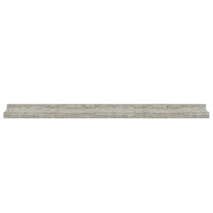 Betongraue Wandregale, 80 cm, 4er-Set