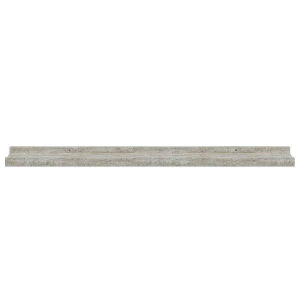 Betongraue Wandregale, 80 cm, 4er-Set
