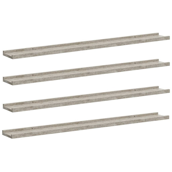 Wandregale Betongrau, 4er-Set