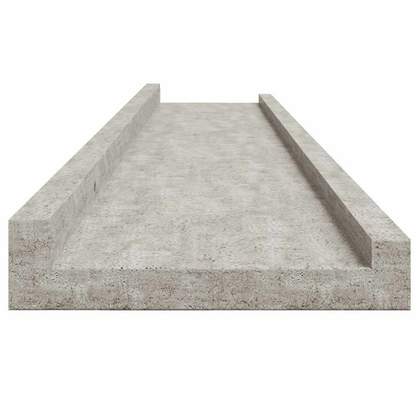 Wandregale Betongrau, 4er-Set