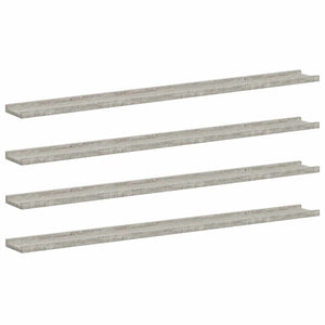 Wandregale Betongrau 115 cm, 4er-Set