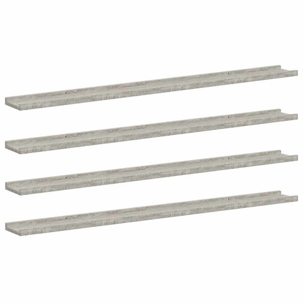 Wandregale Betongrau 115 cm, 4er-Set