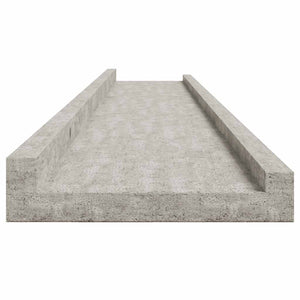 Wandregale Betongrau 115 cm, 4er-Set