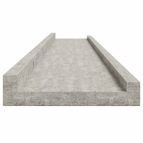 Wandregale Betongrau 115 cm, 4er-Set