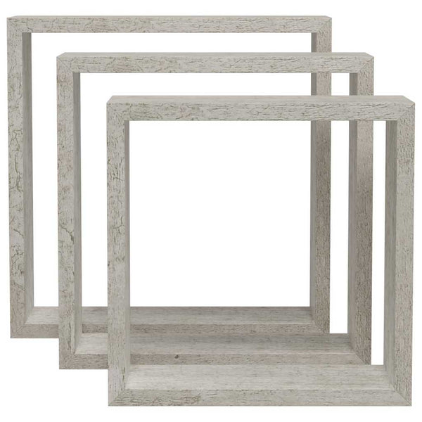 Betongraue Würfelregale, 3er Set