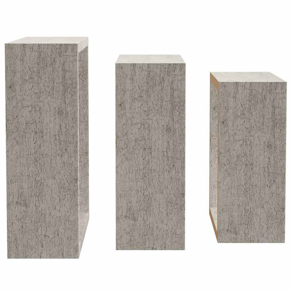 Betongraue Würfelregale, 3er Set