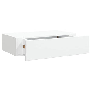 Wandregale mit Schubladen, 2er Set, Weiß