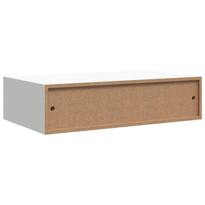 Wandregale mit Schubladen, 2er Set, Weiß