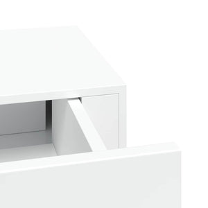 Wandregale mit Schubladen, 2er Set, Weiß