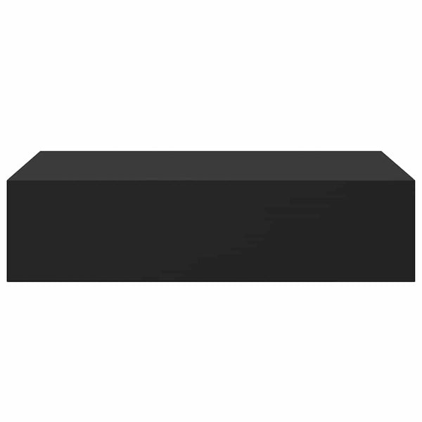 vidaXL Étagère murale avec tiroir Noir 40x23,5x10 cm MDF