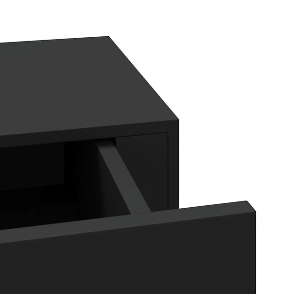 vidaXL Étagère murale avec tiroir Noir 40x23,5x10 cm MDF