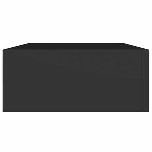 Wandregale mit Schubladen, Schwarz, 2er-Set