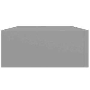 Graues Wandregal mit Schublade, 40 cm