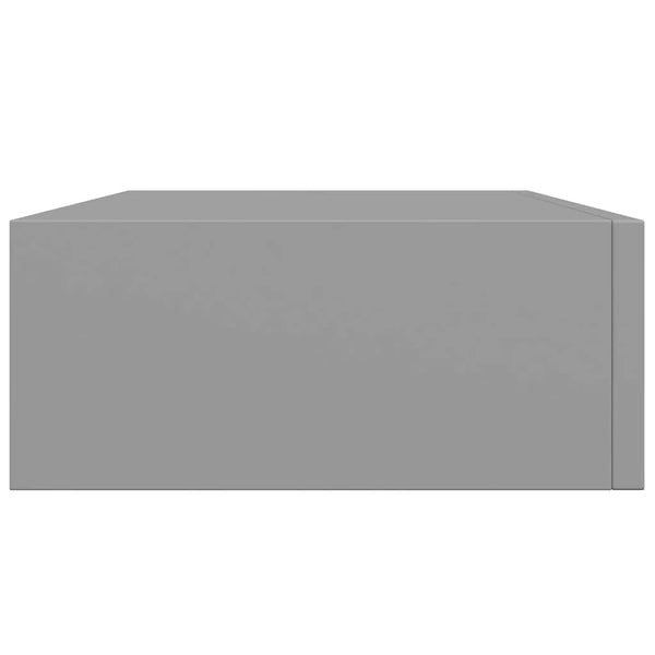 Graues Wandregal mit Schublade, 40 cm