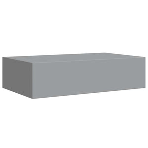 Graue Wandregale mit Schubladen, 2er-Set