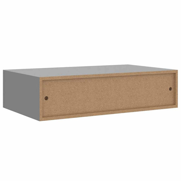 Graue Wandregale mit Schubladen, 2er-Set