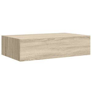 Wandregale mit Schubladen, 2er Set, Eichen-Optik